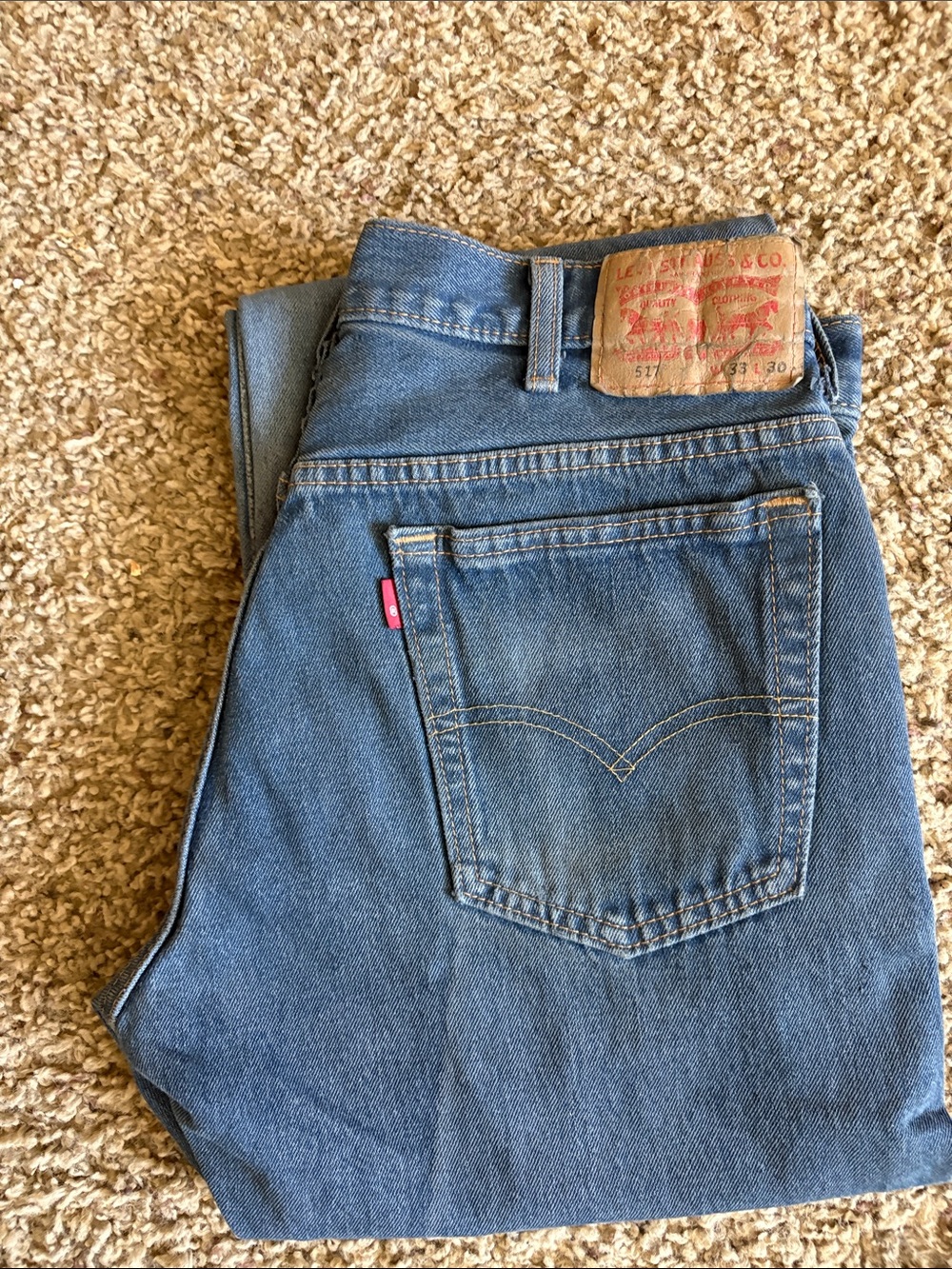 Levi's 517 Dark Blue Denim Jeans with Red Tab